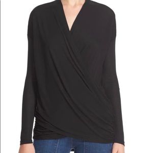 ✨ALICE + OLIVIA Draped Faux Wrap Blouse XS
